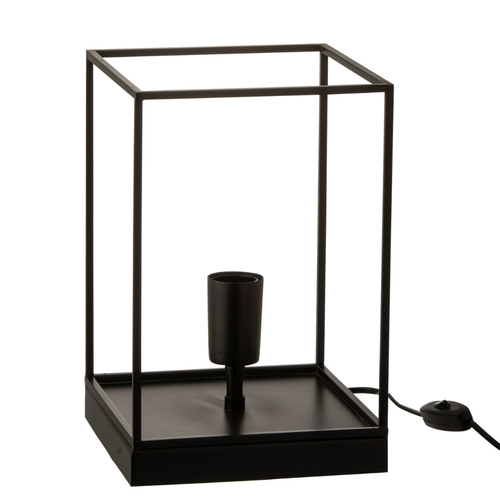 J-Line lamp Rechthoekige Frame - metaal - zwart - small