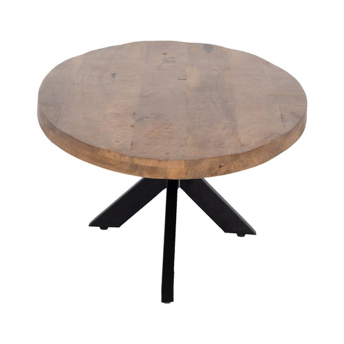 Giga Meubel Salontafel Mansour - Ovaal Bruin Hout - 130x70x40cm