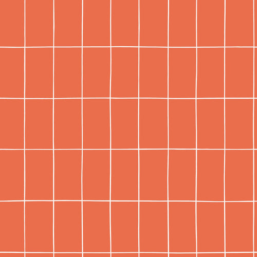 ESTAhome behang kleine tegeltjes oranje en wit - 50 x 900 cm - 139963 - vtwonen shop