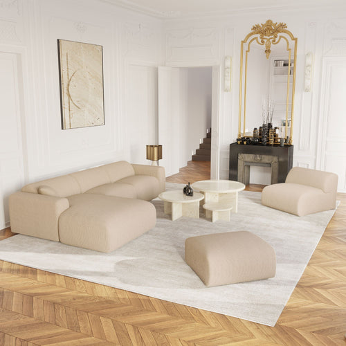 Sia Home - Fauteuils MYRA - Corduroy - Beige - 75cm - vtwonen shop