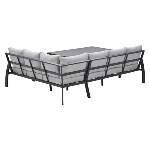 Garden Impressionslounge dining set Cameron 4-delig rechts incl stoel - desert sand