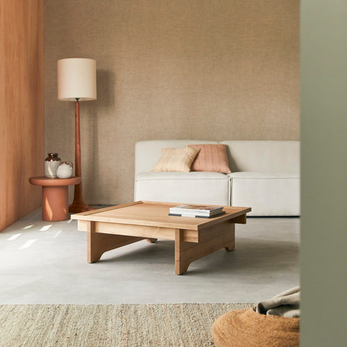 Tikamoon Massief eiken vierkante salontafel - Naturel