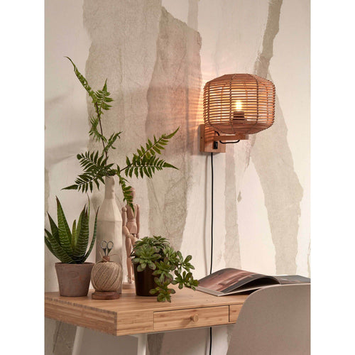 GOOD&MOJO wandlamp Tanami - bruin - Ø40cm - vtwonen shop