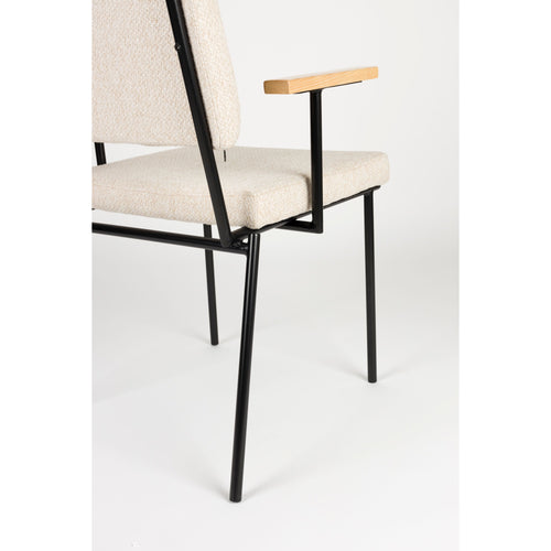 Zuiver Fellow Armstoel Off-White - Grijs - vtwonen shop