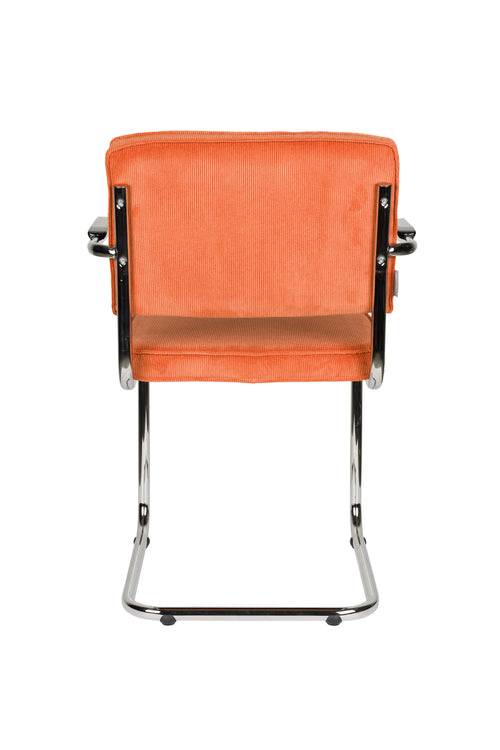 Zuiver Ridge Rib Armstoel Oranje - Set van 2 - vtwonen shop