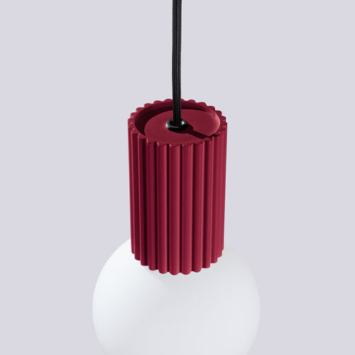 Sollux Lighting Hanglamp HALO 1 bordeauxrood - 12x12x120cm