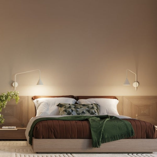 Sollux Lighting Wandlamp NOX 2 beige met schakelaar - 150x80x30cm