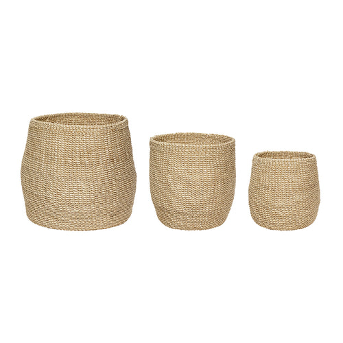 Hübsch manden Sort - abaca - ø19xh23, ø25xh28, ø29xh32cm - vtwonen shop