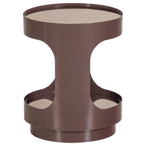 WOOOD bijzettafel Sero - Metaal/Glas - Bruin - 45x37x37