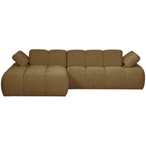 WOOOD chaise longue bank links Mojo - Bouclé - Geel/Bruin Melange