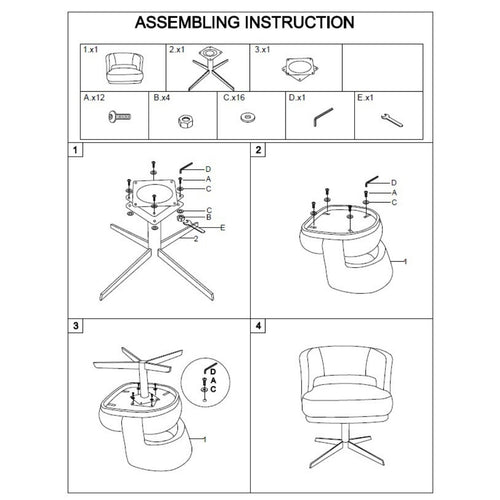 DÉJA Living Eetkamerstoel Louis - Stof/Metaal - Taupe - Set van 2 - vtwonen shop