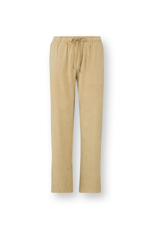 Pip Studio - Britta Pyjama Broek Dames - Velvet - Zand - S