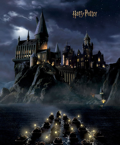 Sanders & Sanders fotobehang Harry Potter Zweinstein zwart en donkerblauw - 270 x 225 cm - 601209