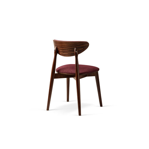 Set van 2 stoelen Rina chenille bordeaux - 48x47.5x79cm