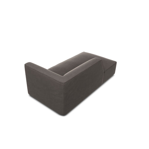 Cosmopolitan Design - Ligstoel links Siena flueel donkergrijs - 181x93x69cm