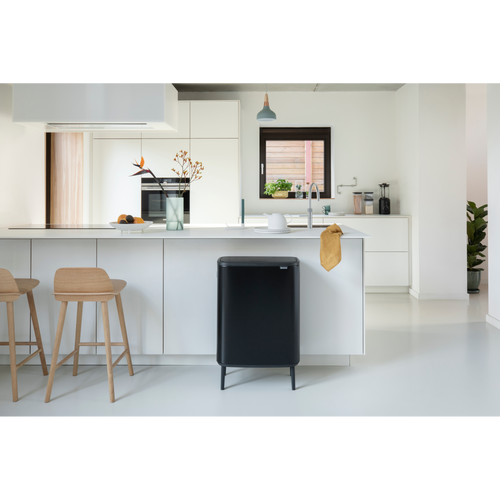 Brabantia Bo Touch Bin Hi, met 2 binnenemmers, 2 x 30 liter - Matt Black
