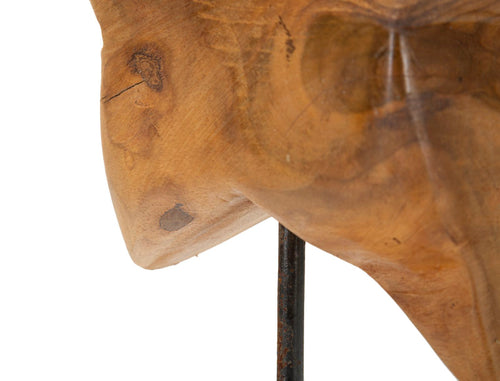 Houten ster sculptuur 28x12x42 cm