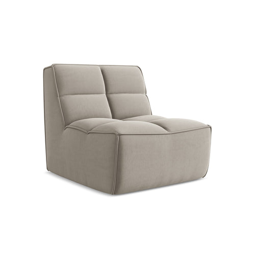 LaMiaSofa Bankmodule midden Belluno - velours - taupe - 80x93x75