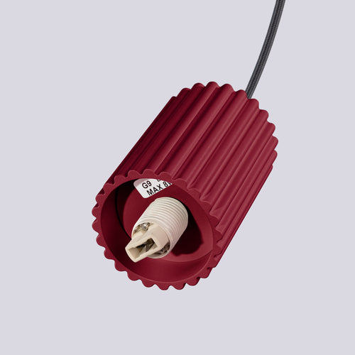 Sollux Lighting Hanglamp HALO 3P bordeauxrood - 25x25x125cm