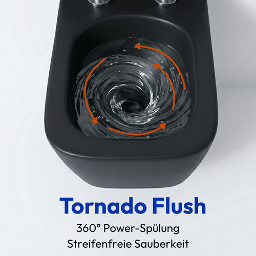 LOMAZOO hangtoilet Linea - vierkant - zwart