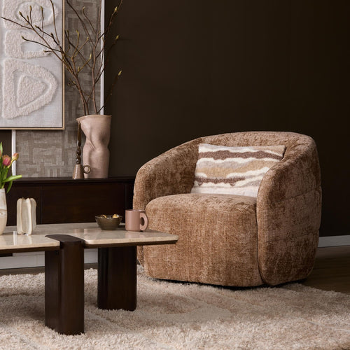 Starfurn Draaifauteuil Yara - Lichtbruin - 82x85x77 cm