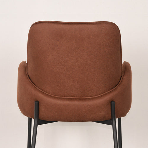 LABEL51 Eetkamerstoel Jari - Cognac - Zithoogte 49cm - Set van 2