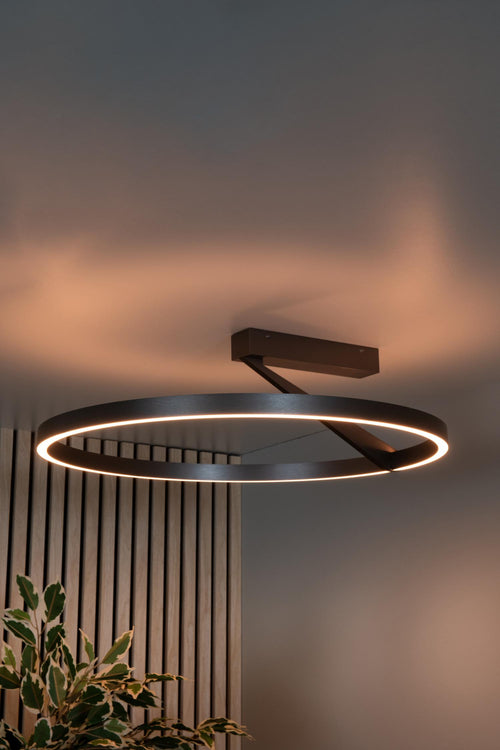 Lucide plafonnière APPLAUSE - Geïntegreerde LED - Grijs ijzer