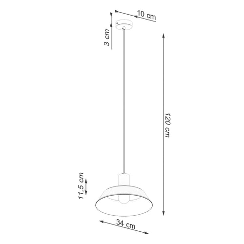Sollux Lighting Hanglamp FANO wit - 34x34x120cm