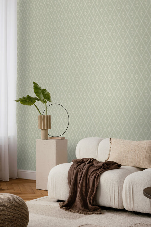 Borastapeter behang bloemen groen - 53 cm x 10.05 m - 660842 - vtwonen shop