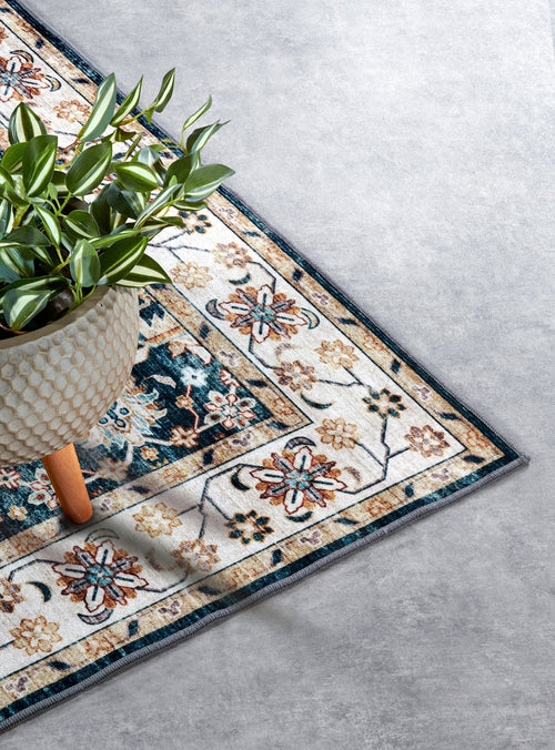 ELLE Decoration Imagination Shortpile Rug Saveh Blue Cream 120x160 cm