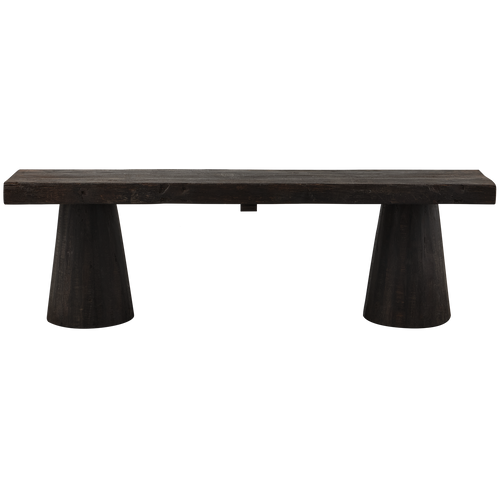 WOOOD bankje Clyde - Hout - Donkerbruin - 45x150x30