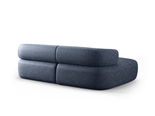 Micadoni linker hoekbank Jenny 5-zits, chenille donkerblauw - 145x200x73cm