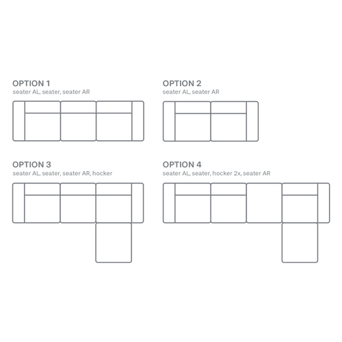 Urban Nature Culture modulaire bank seater Tao hoek rechts, taupe - 120 * 100 * 74 CM - vtwonen shop