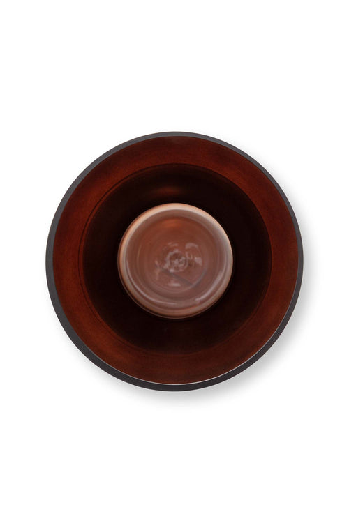 vtwonen - Vaas Cilinder - Glas - Bruin - 13x32 cm