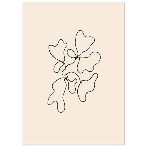 Artfulprints  Abstract – Blob lined   poster 50x70 cm