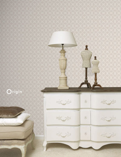 Origin Wallcoverings behang grafisch warm zilver - 53 cm x 10,05 m - 345739 - vtwonen shop