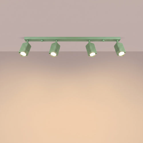 Sollux Lighting Plafondlamp RAYO 4L saliegroen - 81x6x16,5cm
