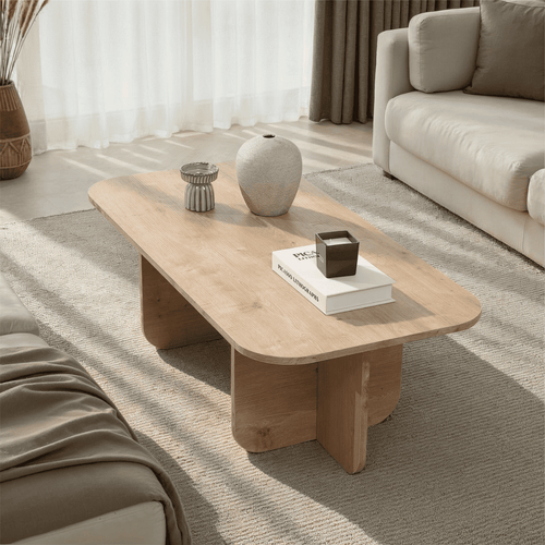 Calicosy - BECAJ Rechthoekige salontafel - Eiken - 60x120x41,4 cm