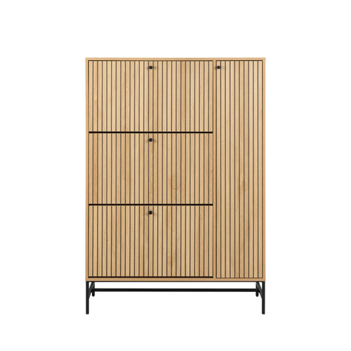 Rebellenclub Schoenenkast Risley - 99 x 140 cm - Licht Eiken