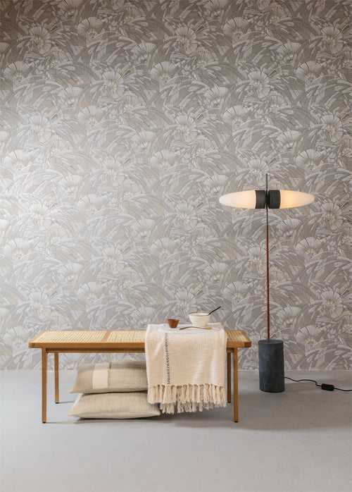 Masureel behang bladeren grijs - 53 cm x 10.05 m - 630869 - vtwonen shop