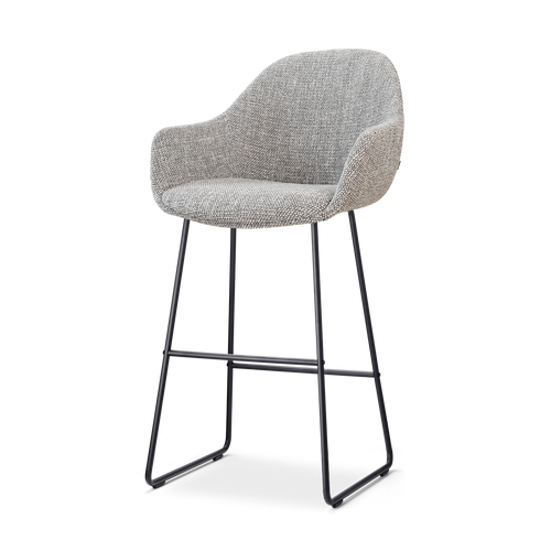 Nolon Nino-Mae barkruk grijs blend - zwart onderstel - 75 cm