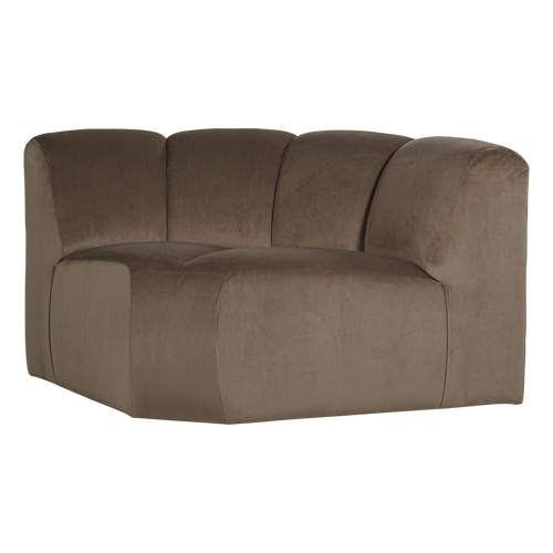 WOOOD hoekelement Mojo - Velvet - Taupe - 74x110x110