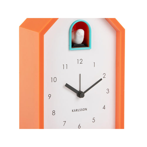 Karlsson wekker Modern Cuckoo - oranje - 6x12x20cm - vtwonen shop