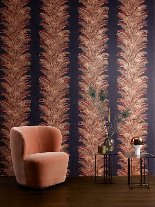 Masureel behang veren rood - 53 cm x 10.05 m - 630075 - vtwonen shop