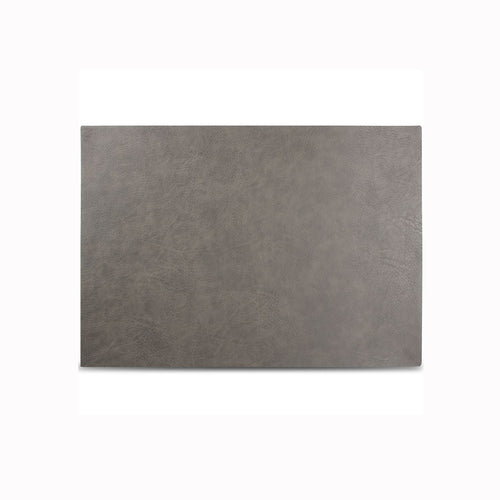 Bonbistro - Placemat 43x30cm lederlook grijs Layer - Set van 4