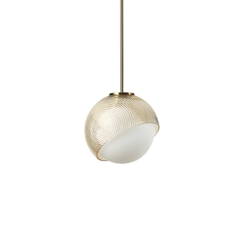 Ideal Lux BLOOM 22 cm bolvormige hanglamp voor plafond, messing, 1x E27 fitting