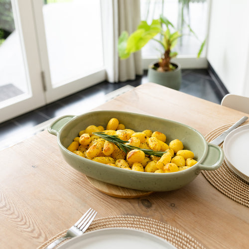 Salt & Pepper - Ovenschaal 41x24xH6,5cm sage Blush