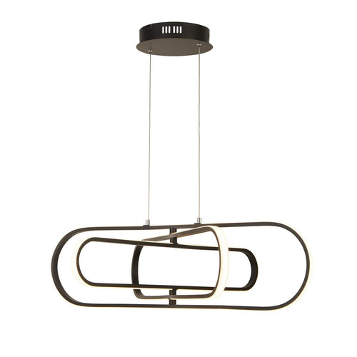 Clip LED-plafondhanger, zwart aluminium