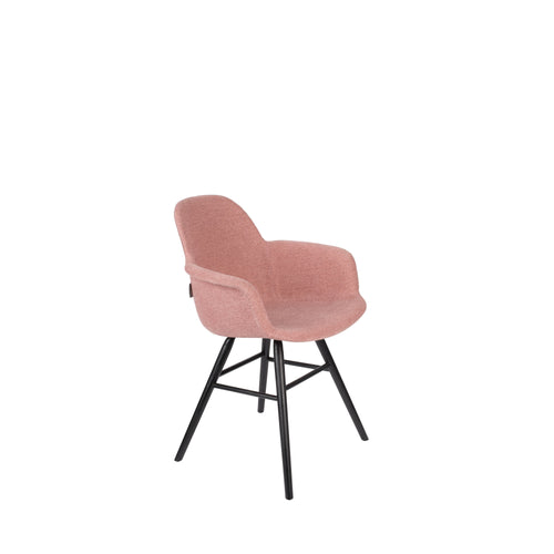 Zuiver Albert Kuip Soft Eetkamerstoelen armleuning Roze - Set van 2 - vtwonen shop