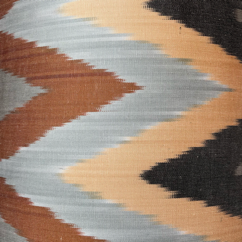 Madame Garage Tafellamp Orange Raindrop met Missona Zigzag Silk Ikat Lampenkap - vtwonen shop